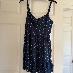 Hollister Navy Blue Floral Dress